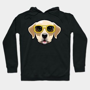 Golden Retriever Wearing Yellow Sunglasses Labrador Puppy Hoodie